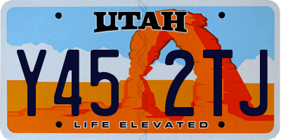 UT license plate Y452TJ