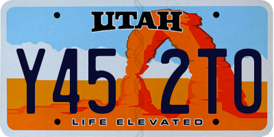 UT license plate Y452TO