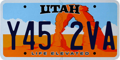 UT license plate Y452VA