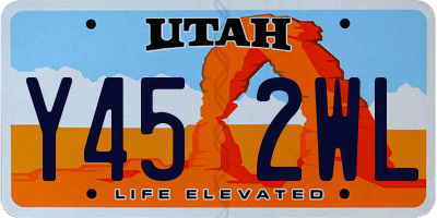 UT license plate Y452WL