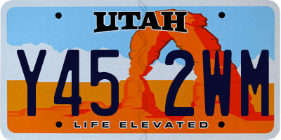 UT license plate Y452WM