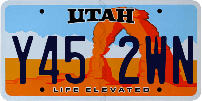 UT license plate Y452WN