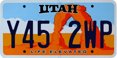 UT license plate Y452WP