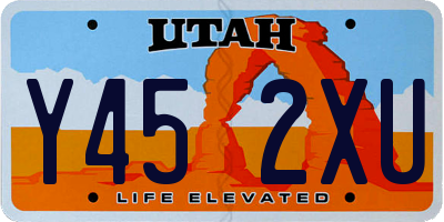 UT license plate Y452XU