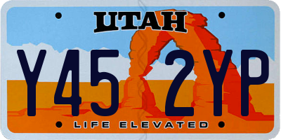 UT license plate Y452YP