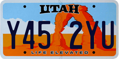 UT license plate Y452YU