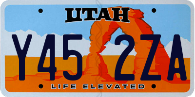 UT license plate Y452ZA