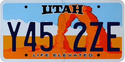 UT license plate Y452ZE