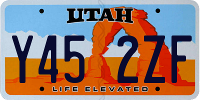 UT license plate Y452ZF