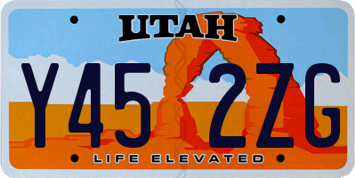 UT license plate Y452ZG