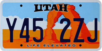UT license plate Y452ZJ