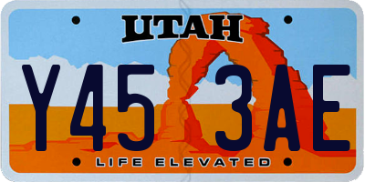 UT license plate Y453AE