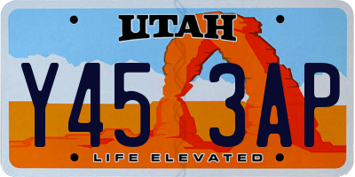 UT license plate Y453AP