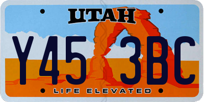 UT license plate Y453BC