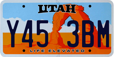 UT license plate Y453BM
