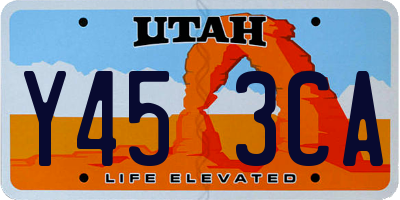 UT license plate Y453CA