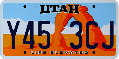 UT license plate Y453CJ