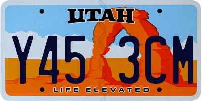 UT license plate Y453CM