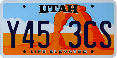UT license plate Y453CS