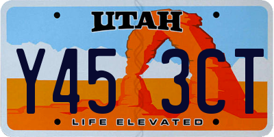 UT license plate Y453CT