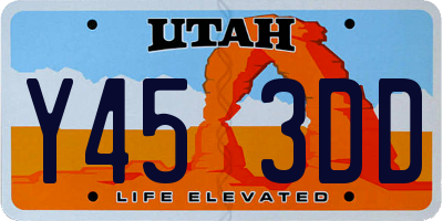 UT license plate Y453DD