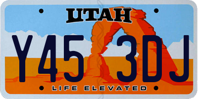 UT license plate Y453DJ