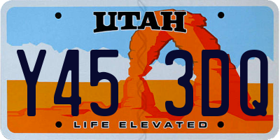 UT license plate Y453DQ