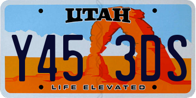 UT license plate Y453DS