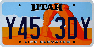 UT license plate Y453DY