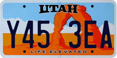 UT license plate Y453EA