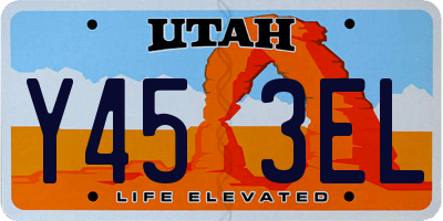 UT license plate Y453EL