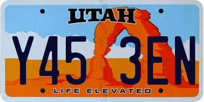 UT license plate Y453EN