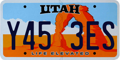 UT license plate Y453ES