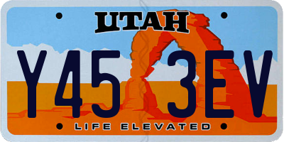 UT license plate Y453EV