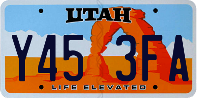 UT license plate Y453FA