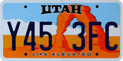 UT license plate Y453FC