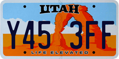 UT license plate Y453FF