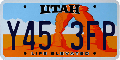 UT license plate Y453FP