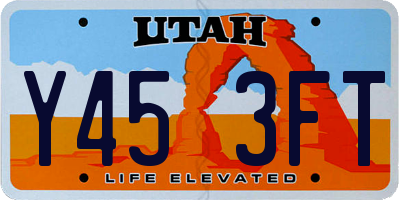 UT license plate Y453FT