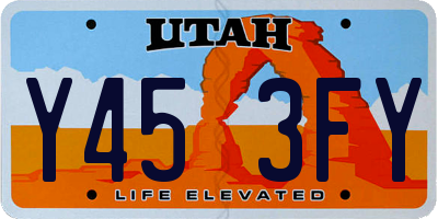 UT license plate Y453FY