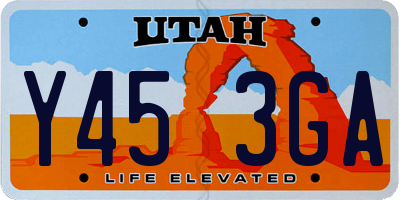 UT license plate Y453GA