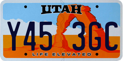 UT license plate Y453GC