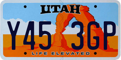 UT license plate Y453GP