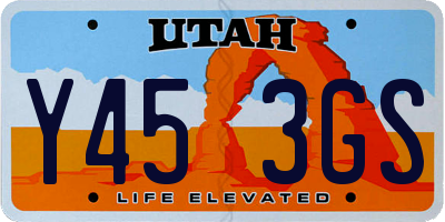 UT license plate Y453GS