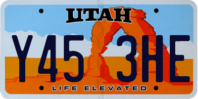 UT license plate Y453HE