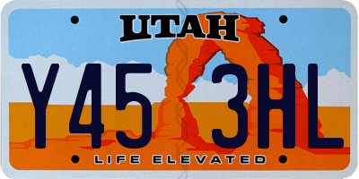 UT license plate Y453HL