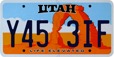 UT license plate Y453IF