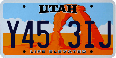 UT license plate Y453IJ