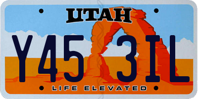 UT license plate Y453IL