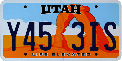 UT license plate Y453IS